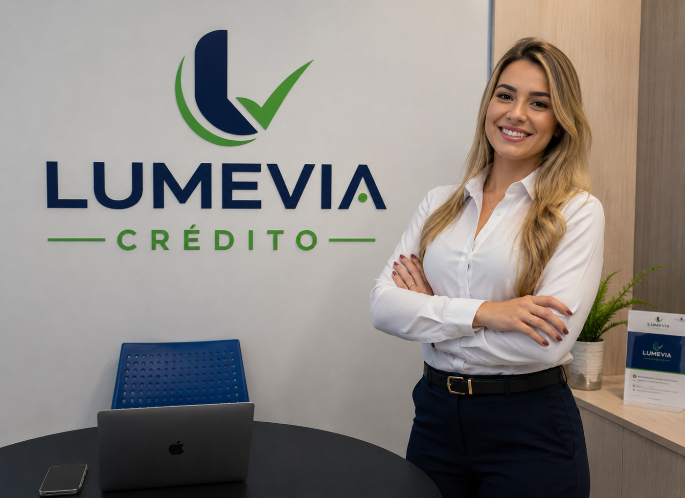 Raissa Gomes, atendente Lumevia Crédito